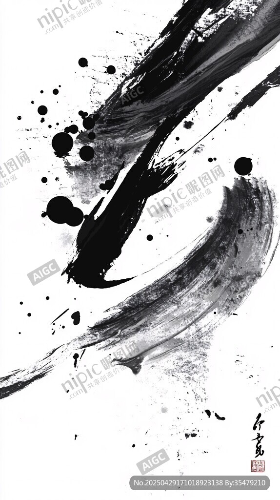水墨筆觸揮灑寫意神韻