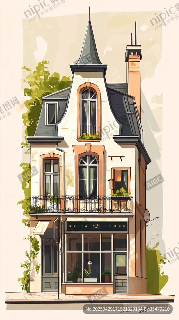 法式街角精致小屋