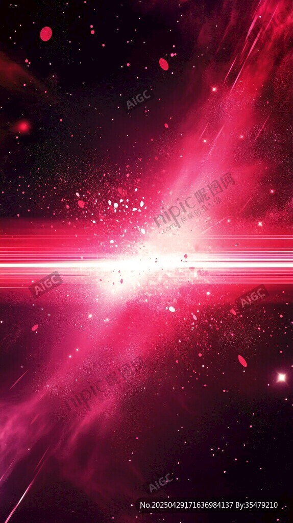 夢幻粉色宇宙光線特效