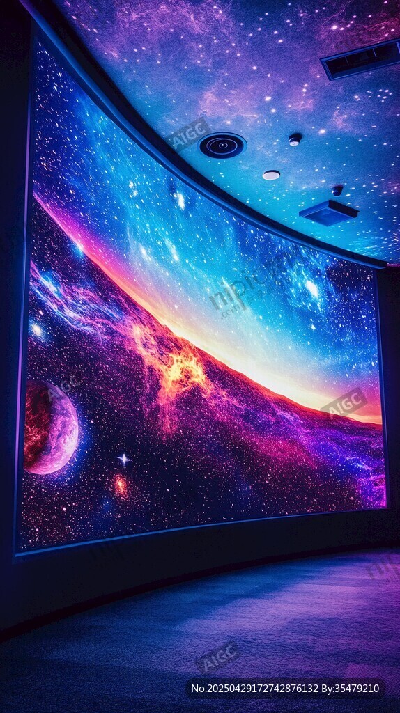夢幻宇宙弧形大屏展示