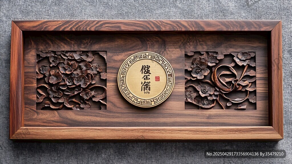 中式木雕掛件 典雅裝飾