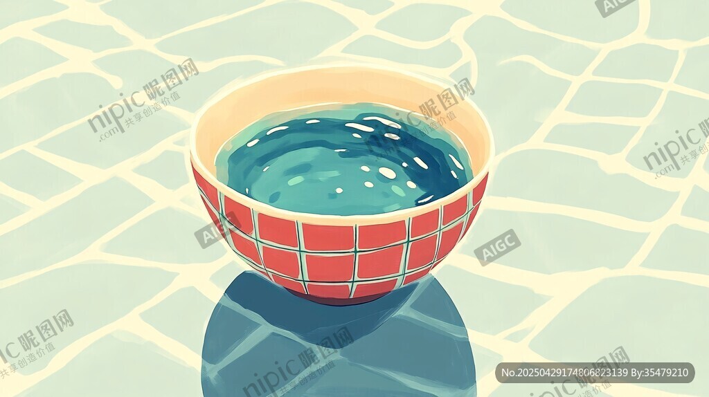 碗中碧水 清新視覺畫面