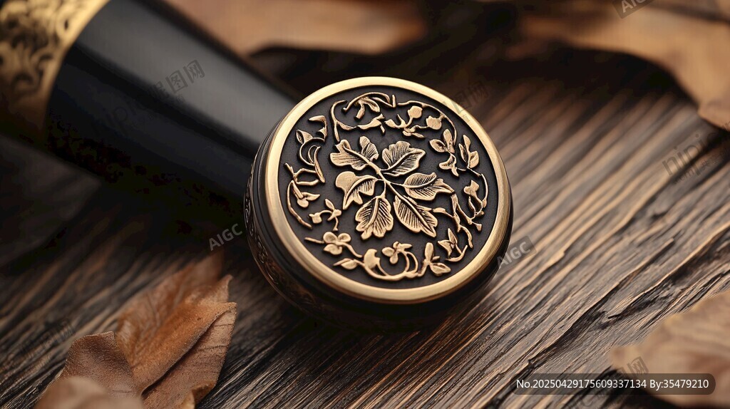復(fù)古精美花紋印章擺件