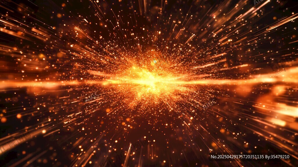 炫目光芒粒子爆發特效