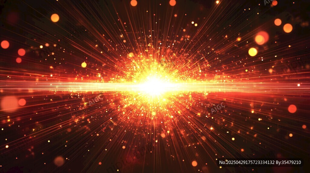 炫彩光線爆發(fā)特效畫面