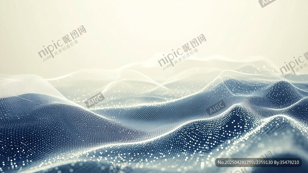 夢(mèng)幻粒子波浪背景圖