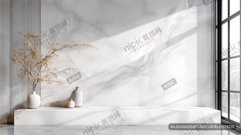 簡約大理石室內(nèi)靜謐角落