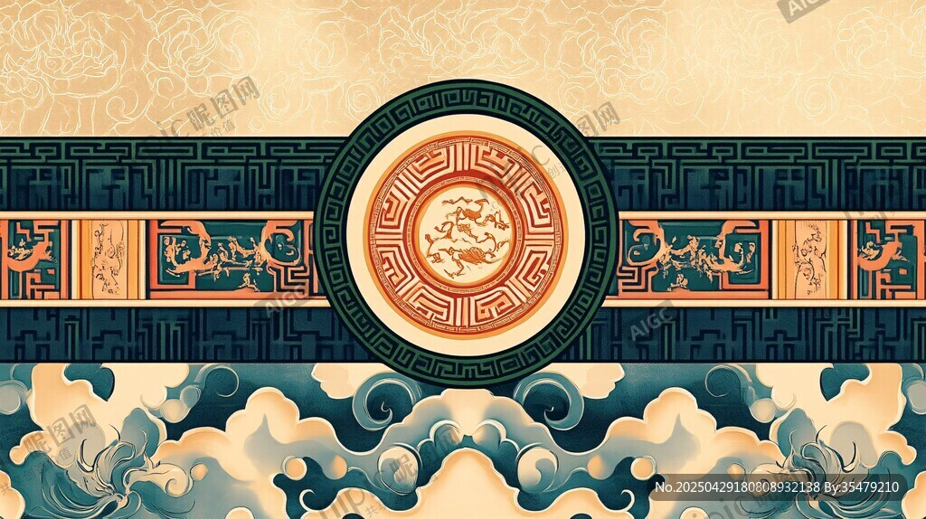 中式傳統(tǒng)古典紋飾圖案背景