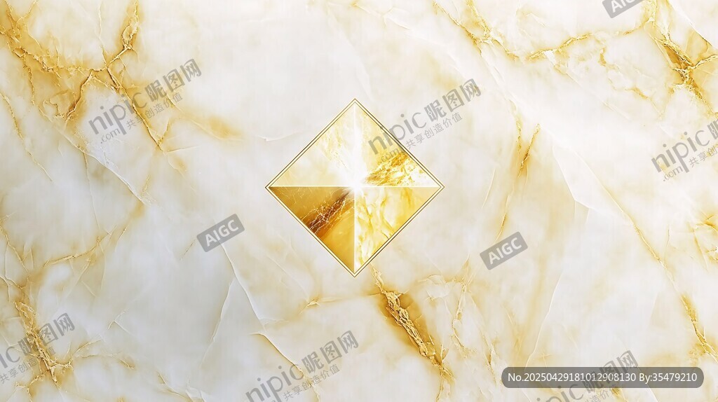 金色鉆石鑲嵌大理石背景
