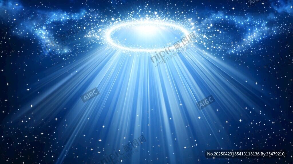 夢(mèng)幻星空光環(huán)特效背景