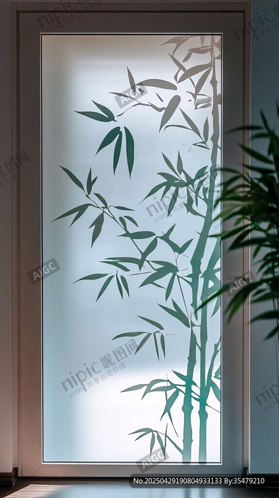 竹葉窗貼 營造雅致氛圍