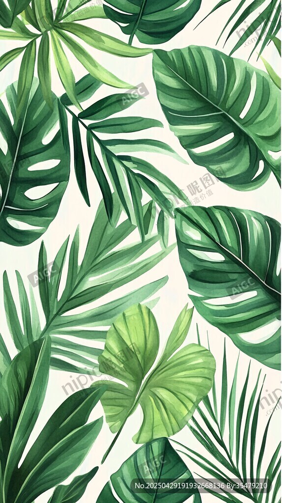 熱帶綠植圖案