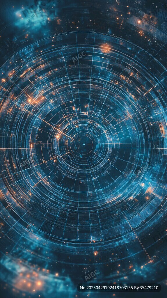 科技感宇宙環(huán)形數(shù)據(jù)圖案