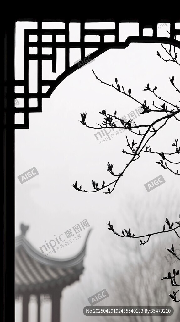 中式窗景中的古典雅致韻味