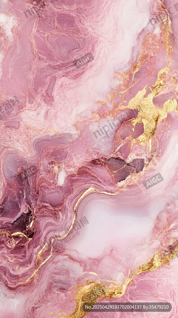 夢(mèng)幻粉金大理石紋理背景