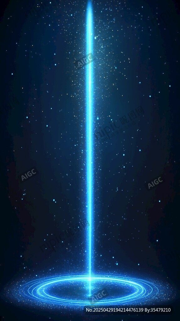 藍色激光束科幻背景特效