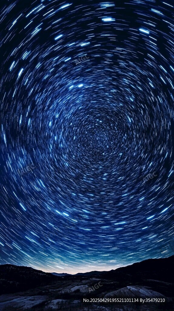 夢幻星軌夜空美景