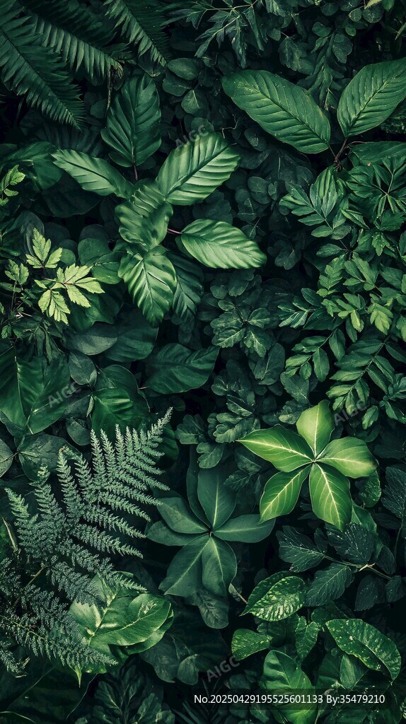 繁茂綠植構成的自然景致