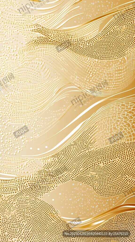 金色波浪紋理抽象背景圖