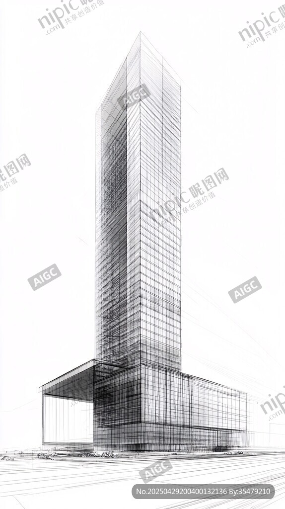 摩天大樓建筑概念草圖