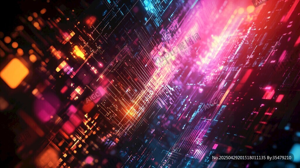 炫彩科技感數(shù)字空間畫面