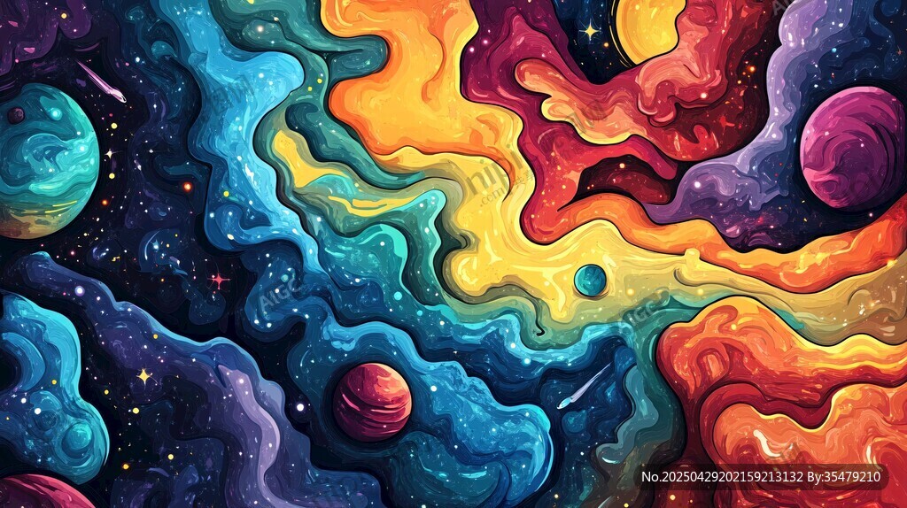 夢幻絢爛的宇宙星云圖景