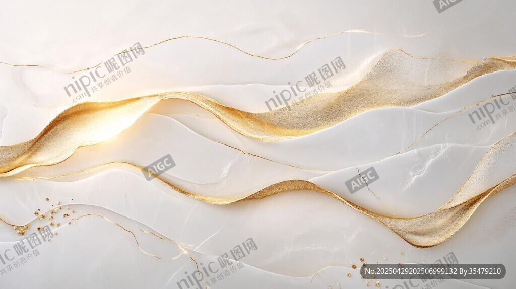金色飄帶紋理抽象藝術(shù)背景