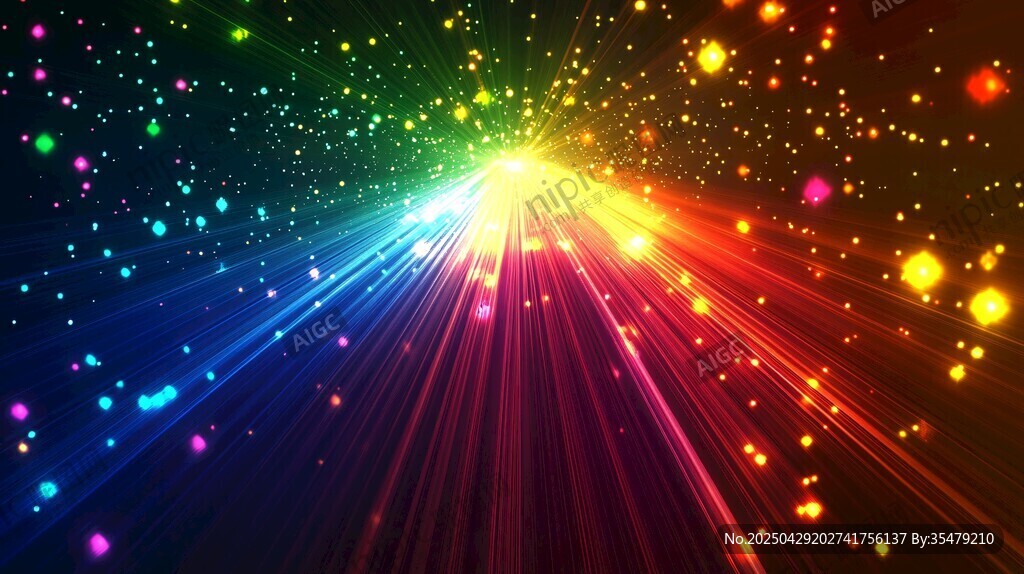 炫彩光線宇宙夢幻場景