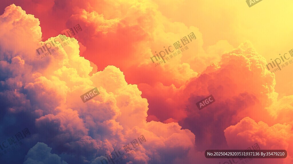 夢幻絢麗的天空云朵景觀