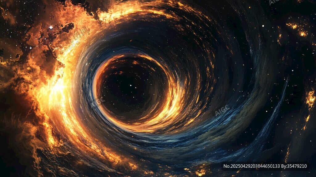 宇宙中的神秘黑洞漩渦