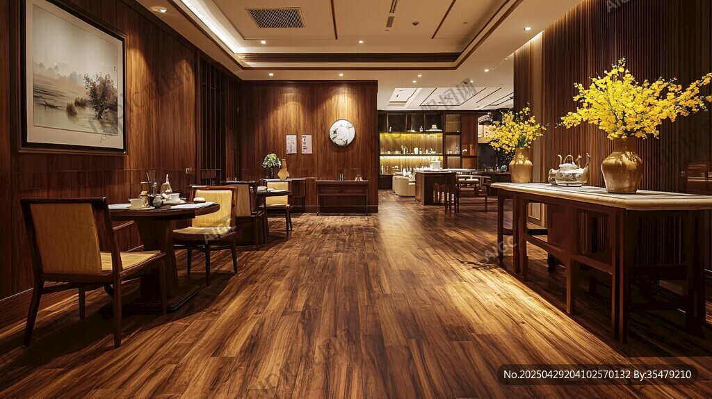 中式雅致餐廳室內場景