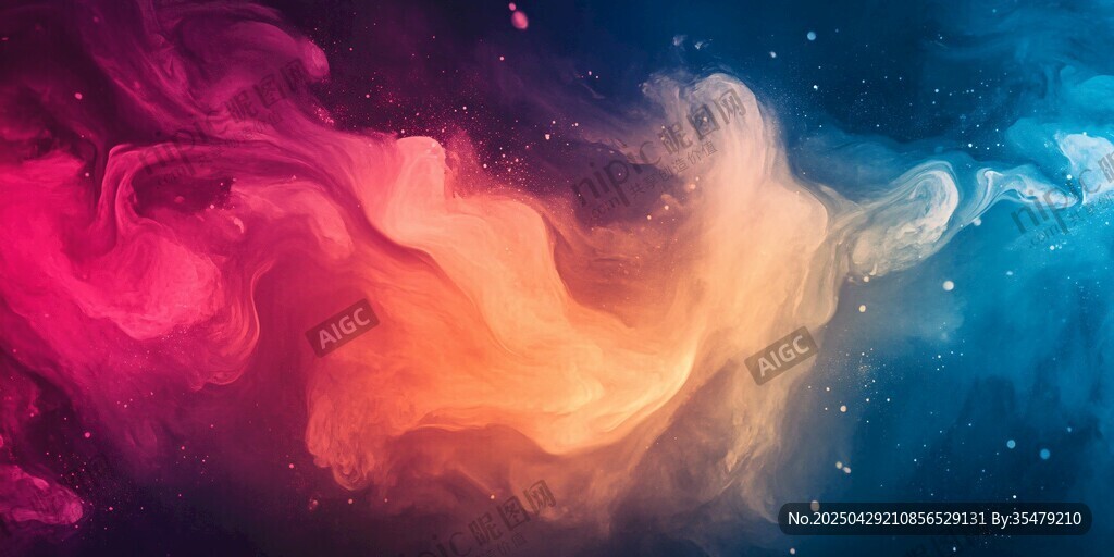 夢(mèng)幻色彩煙霧宇宙景象