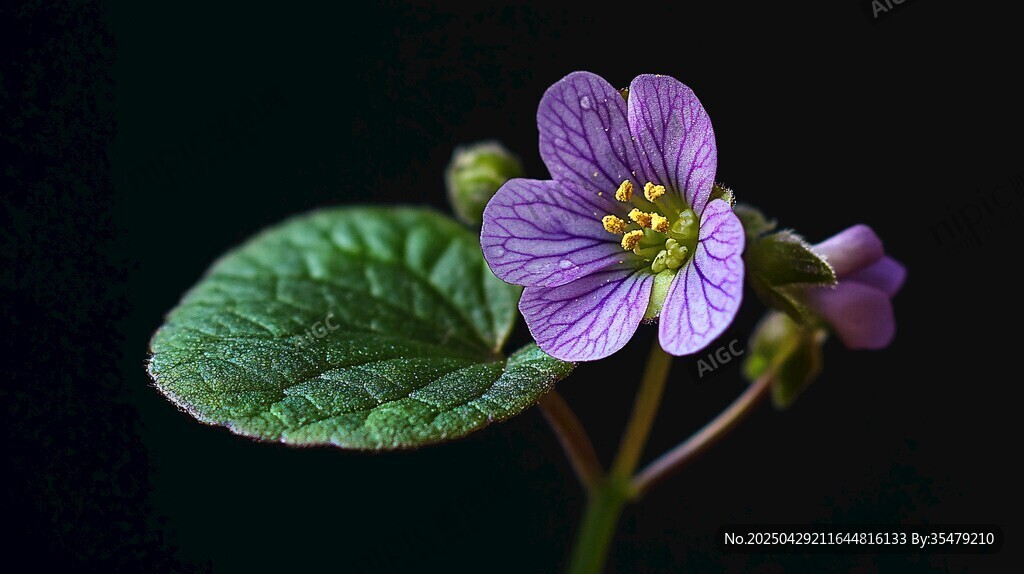 紫色小花特寫