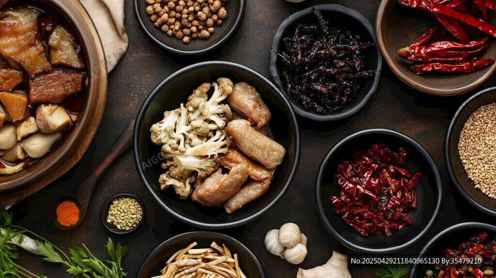 豐富多樣的中式烹飪食材