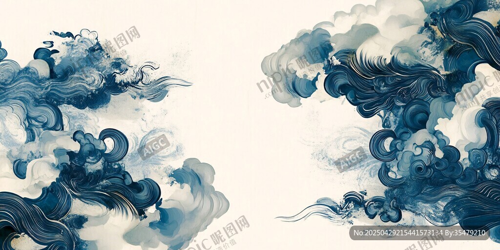水墨云海圖