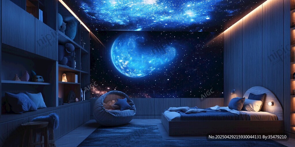 夢幻星空主題臥室設(shè)計