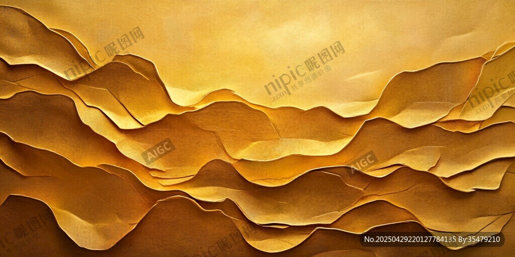 金色山巒藝術紋理圖案