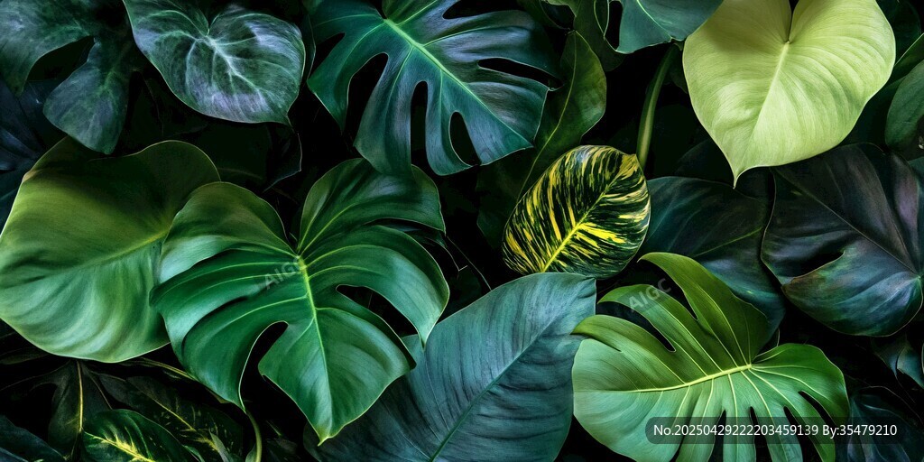 熱帶綠植葉片特寫