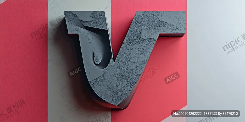 立體V字母創(chuàng)意視覺效果