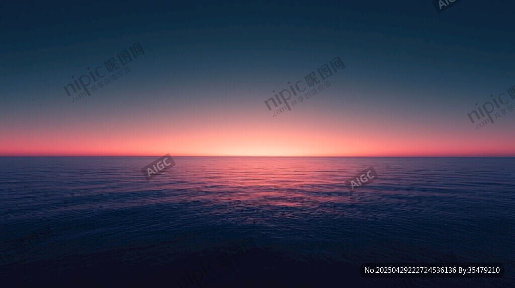 海上絕美日落天際線景觀