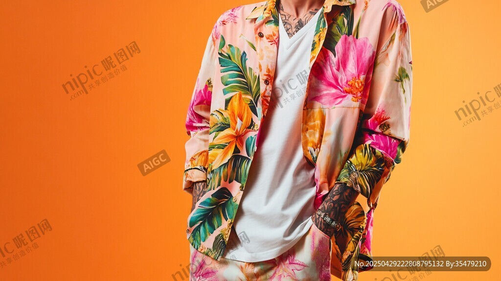 男士身著印花襯衫盡顯個性