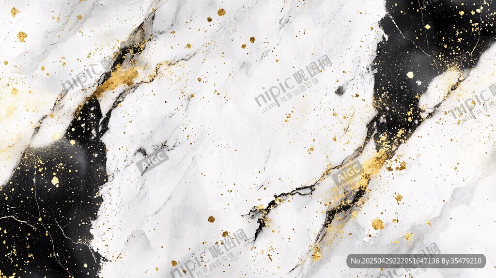 奢華黑金大理石紋理背景