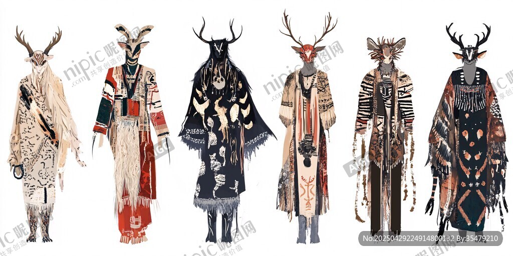 鹿首人身奇幻服飾設(shè)計(jì)展示
