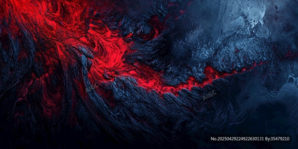 流動(dòng)紅黑抽象紋理背景圖