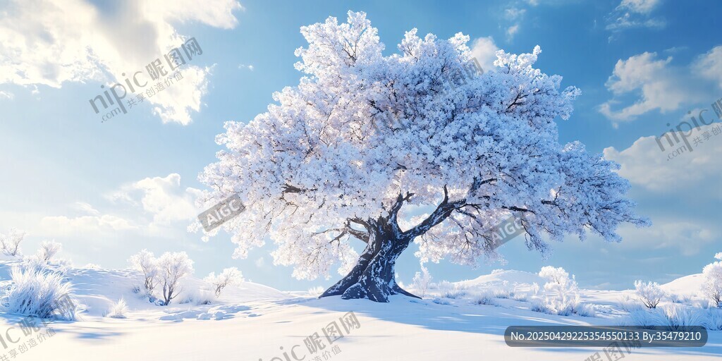 冬日雪樹 夢(mèng)幻純凈的自然景致