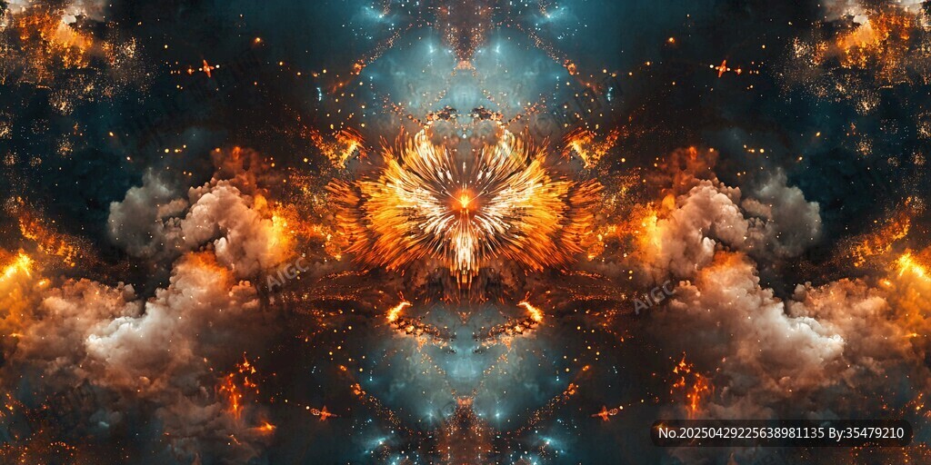 夢幻星云爆炸奇幻景象
