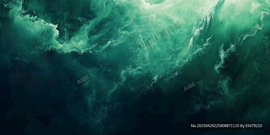夢幻綠色海洋紋理背景