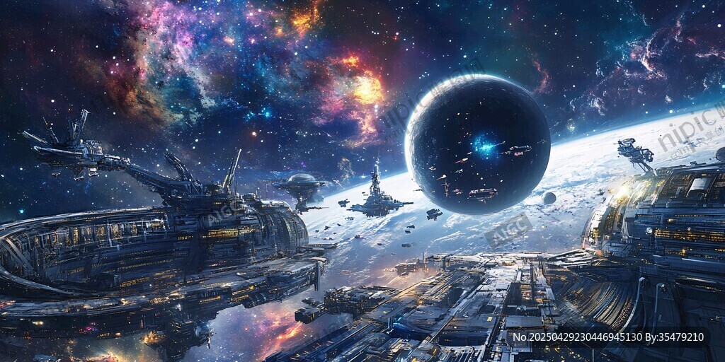 星際科幻場景中的壯麗宇宙