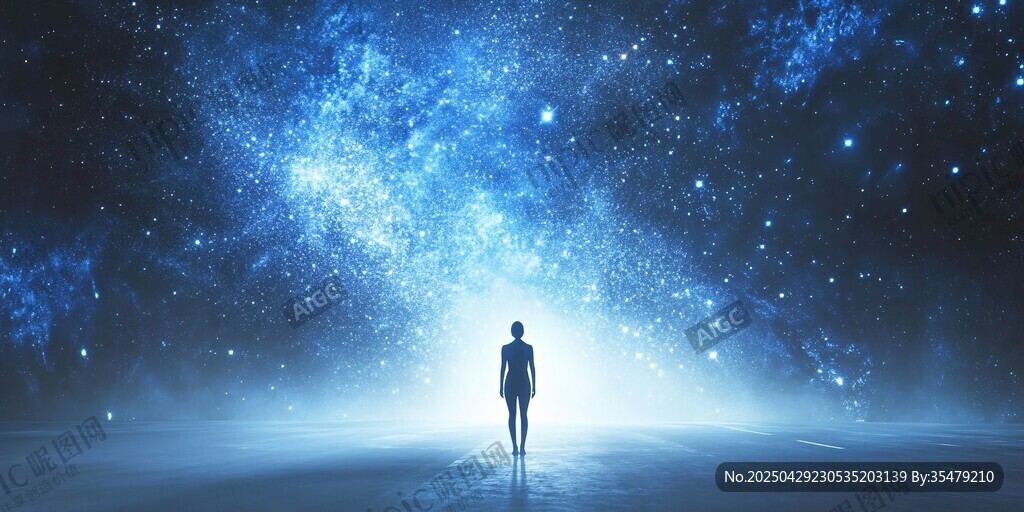 凝望星空的孤獨(dú)身影