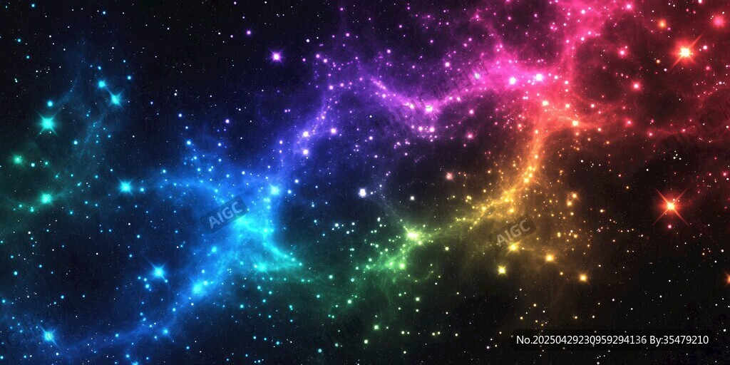 夢幻絢麗星空背景圖